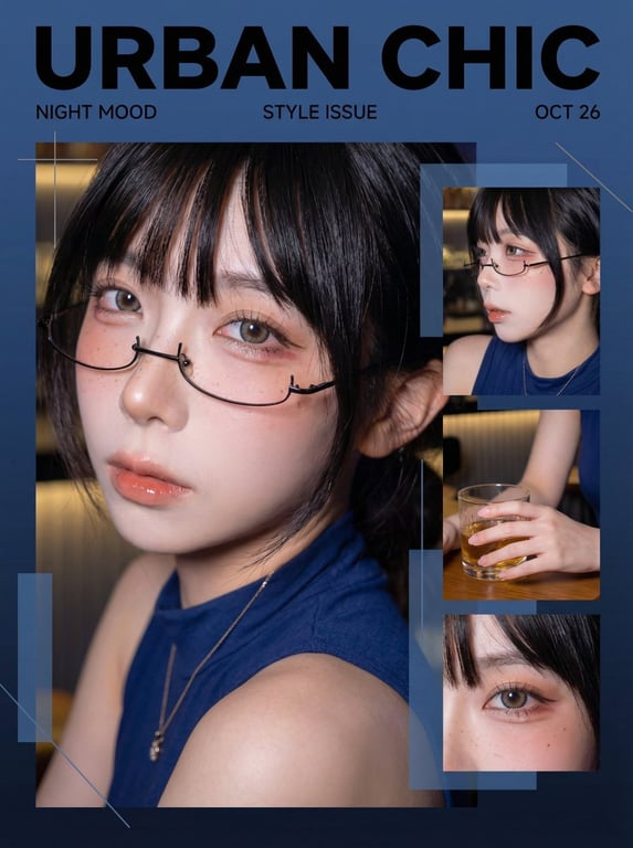 Detailed Prompt for AI Fashion Portrait Collage Generation
