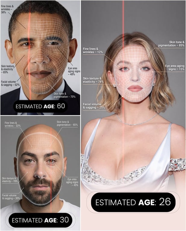 Futuristic AI Age Checker Infographic