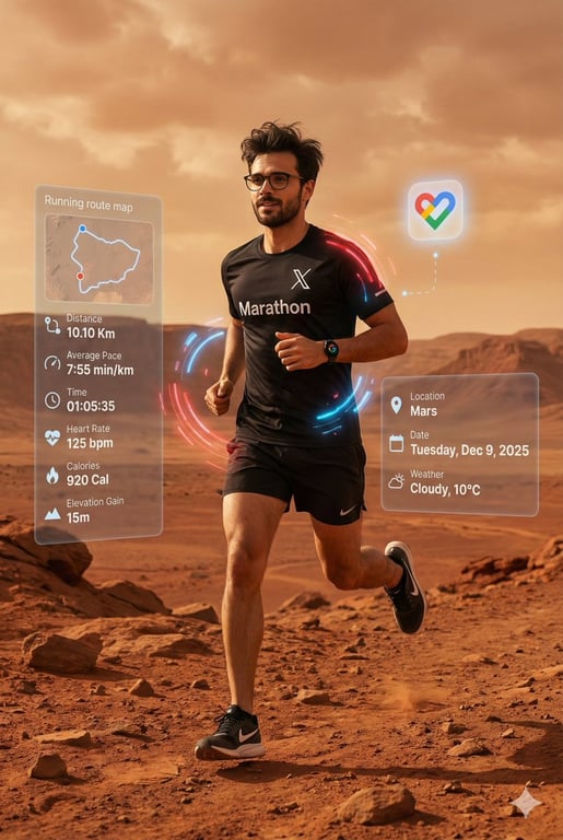 Running a Marathon on Mars with Digital UI Overlay