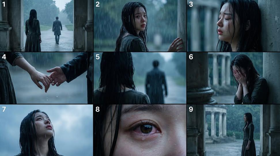 Cinematic Storyboard: Rainy Melancholy