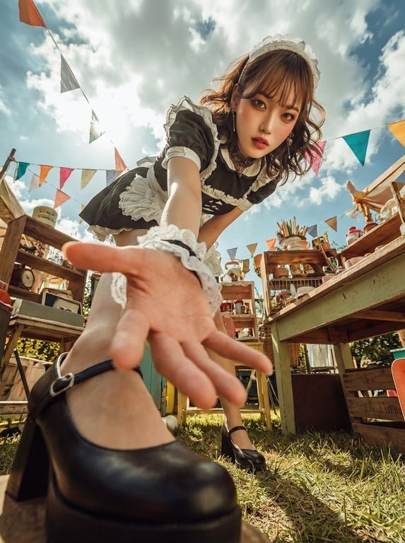 Dramatic Ultra Wide-Angle Portrait (Nano Banana Pro)