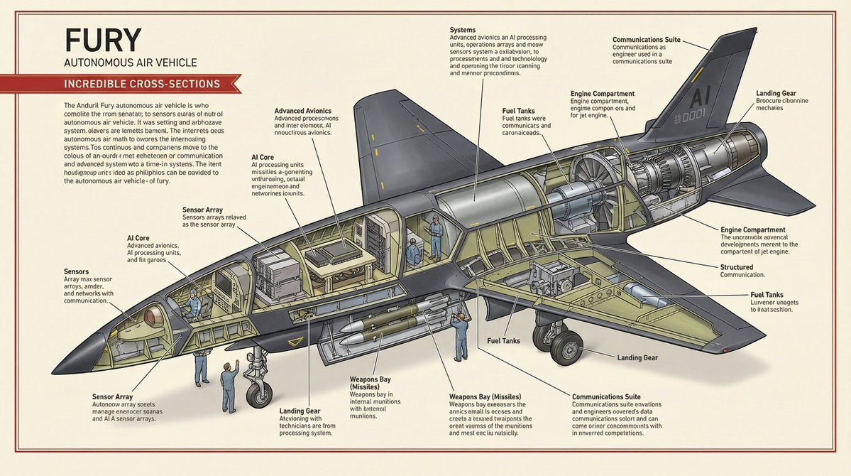Cross Section of Anduril Fury Drone