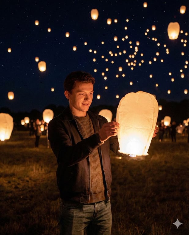 Paper Lantern Night Portrait