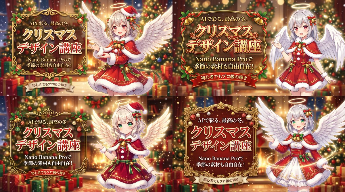 Christmas Angel Anime Design Course Eyecatch