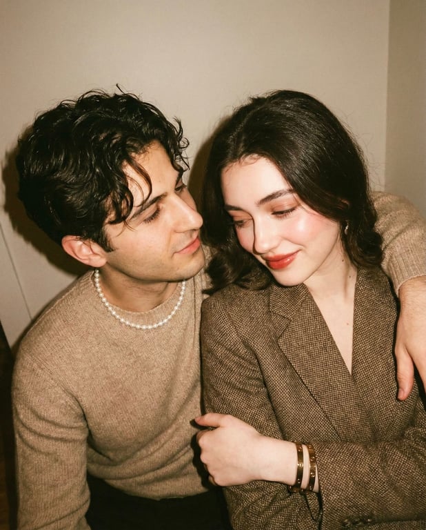 Intimate Vintage Film Selfie of a Couple