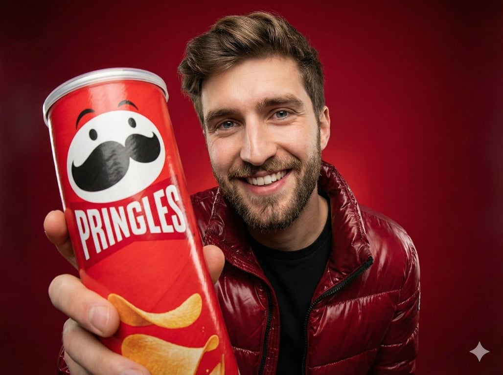 Vibrant Cheetos Snack Ad Portrait with Fisheye Lens