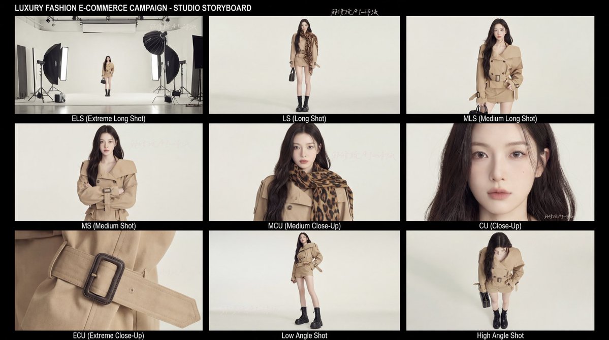 4K 3x3 Cinematic Grid for Fashion E-commerce