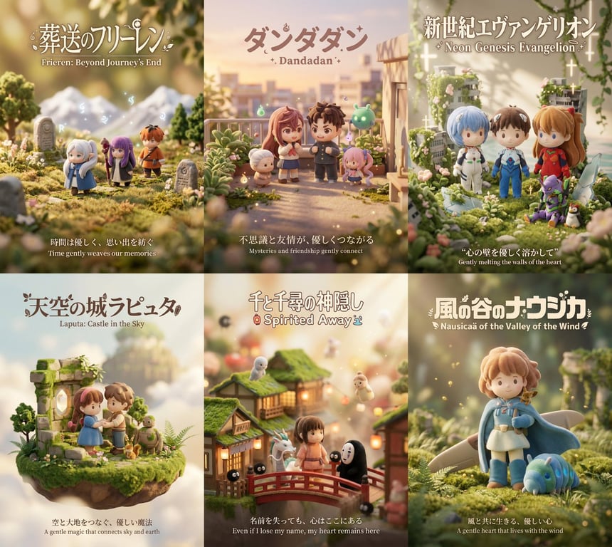 Laputa: Castle in the Sky Q-Version 3D Toy Movie Poster Style