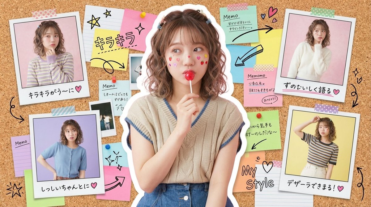 Korean Magazine Style Scrapbook Fashion Portrait