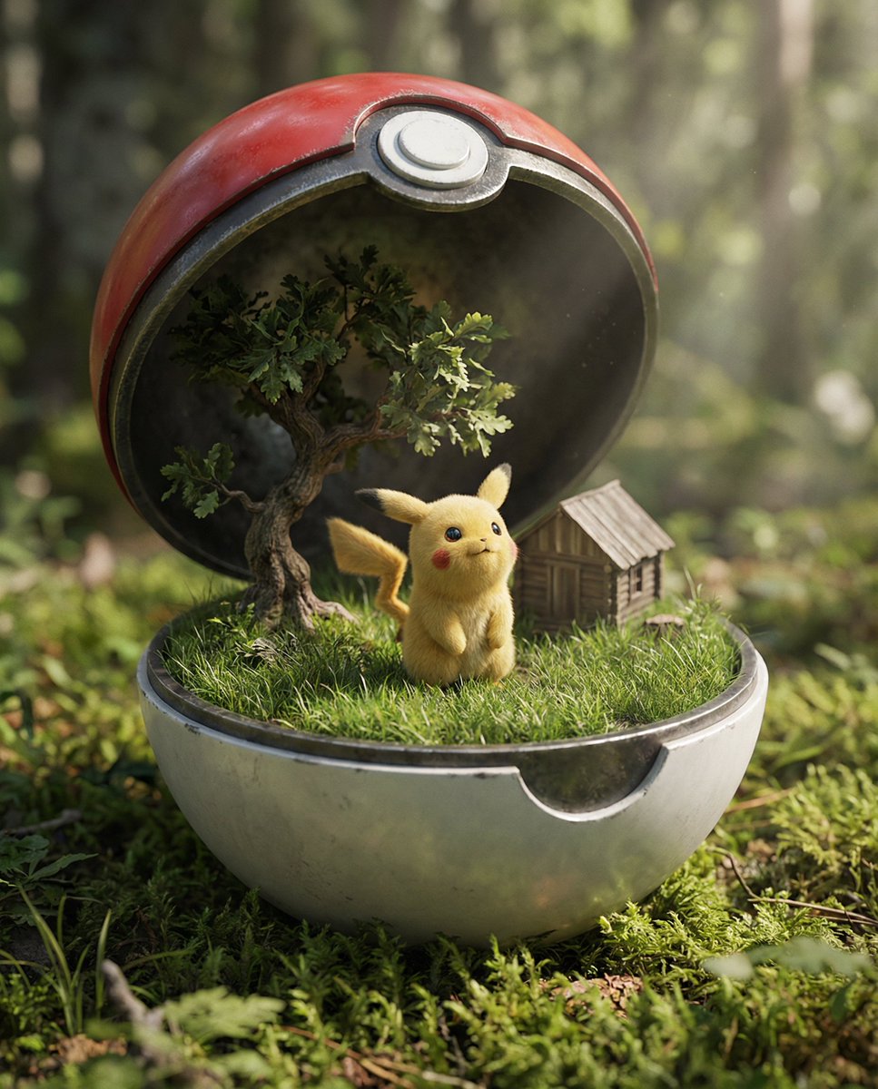 Hyper-Realistic Miniature World Diorama Inside a Sphere