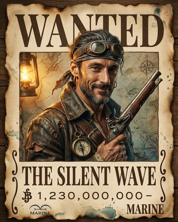 One Piece Style Pirate Wanted Poster