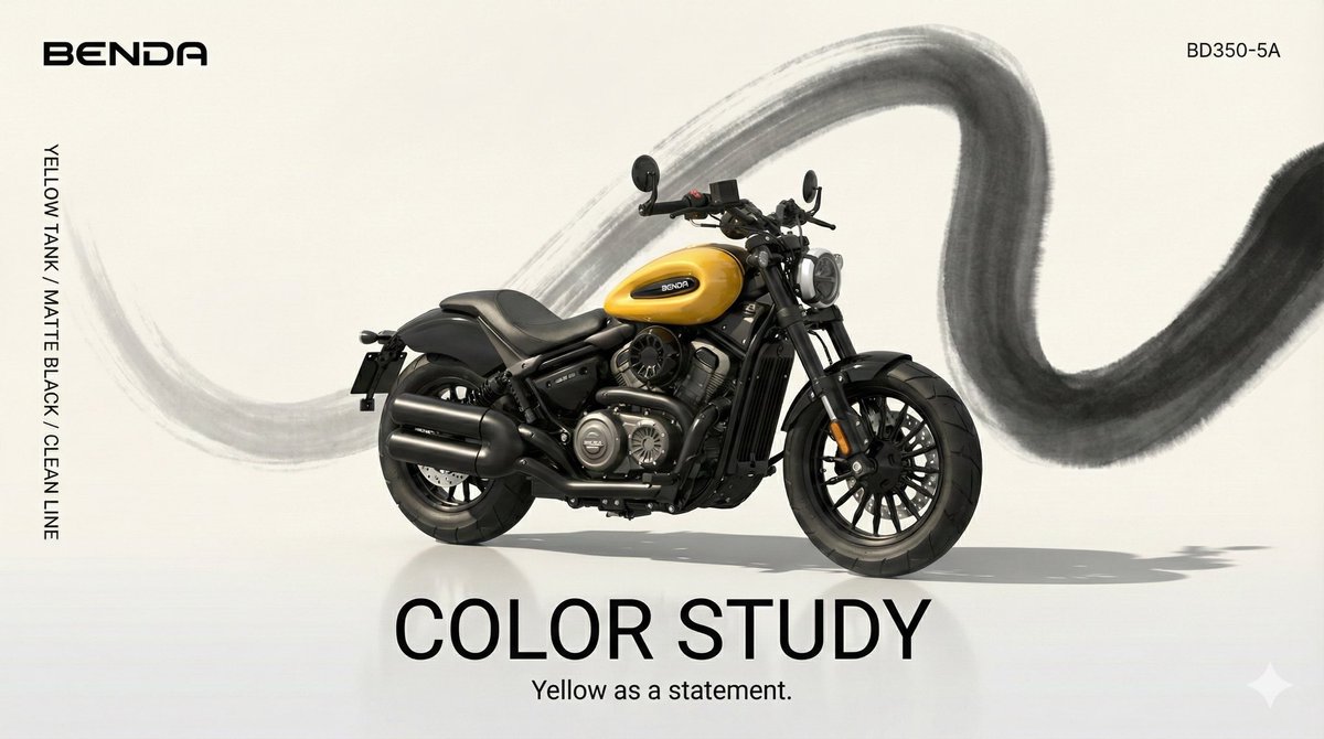 Minimalist 3D Motorcycle Render