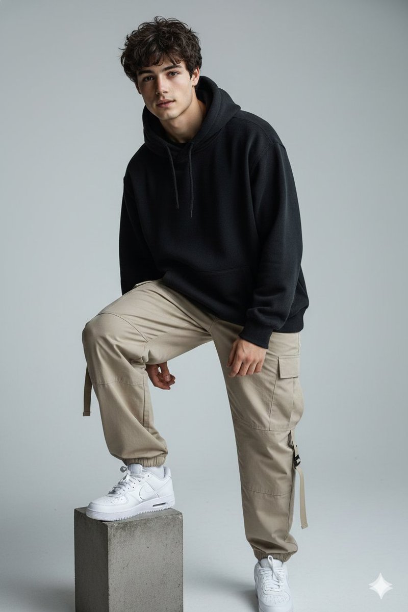 Hyper-Realistic Advertisement Photo of a Young Man in Sportswear