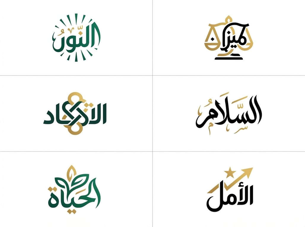 Elegant Arabic Calligraphy Logo Concepts