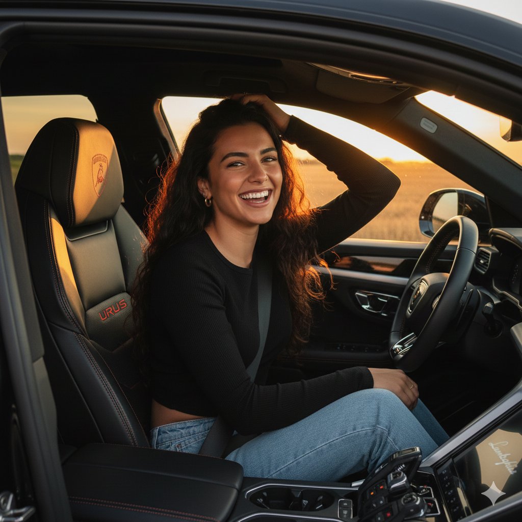 Luxury Car Portrait: Golden Hour Lamborghini Urus