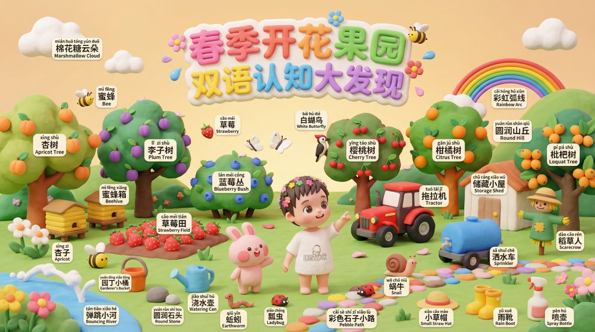 Educational Claymation Miniature World Prompt Template (Chinese)