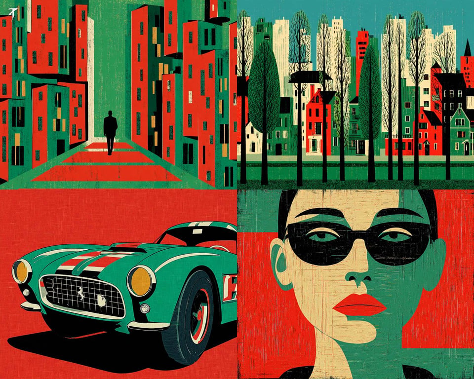 Mid-Century Graphic Poster Design