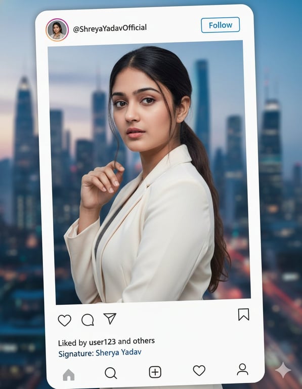 Ultra Realistic Portrait in an Instagram Frame