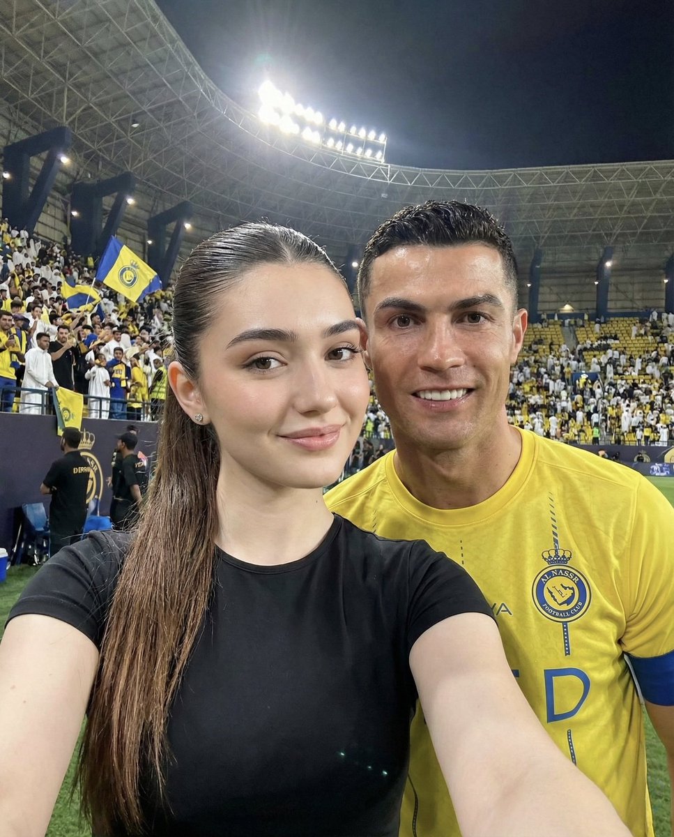 Ultra-Photorealistic Selfie with Cristiano Ronaldo at a Football Stadium