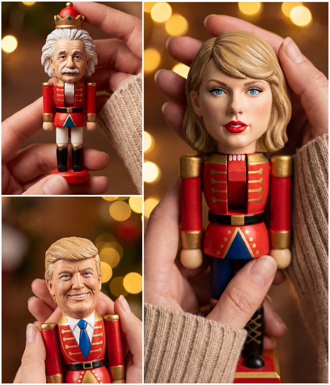 Tiny Christmas Nutcracker Doll Identity Swap