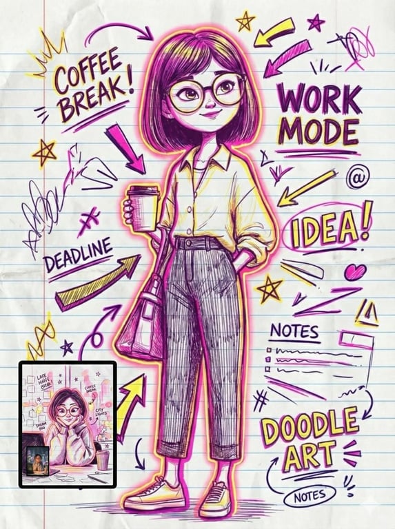 Gemini Nano Doodle Art Style Transfer Prompt