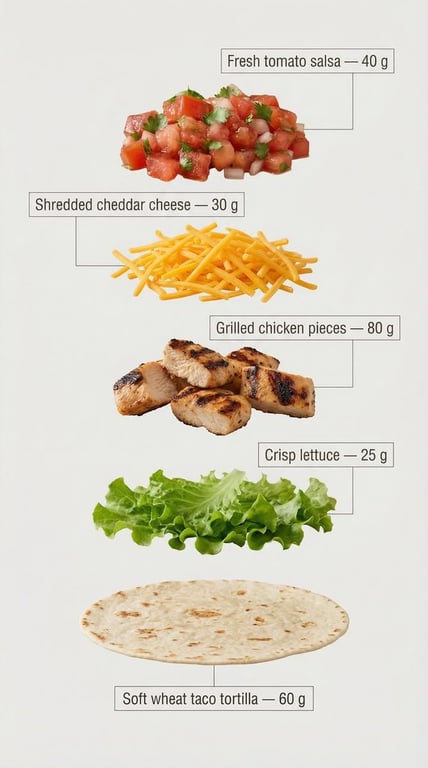Exploded View Taco Recipe Infographic