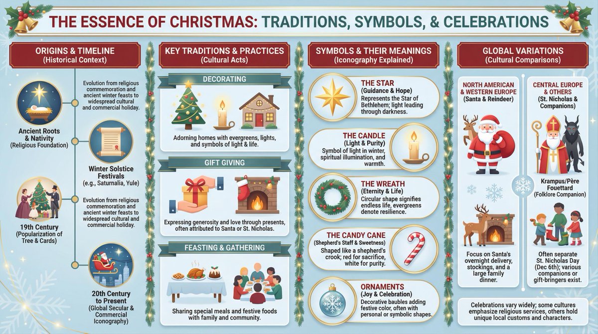 Minimalist Christmas Infographic Poster Design