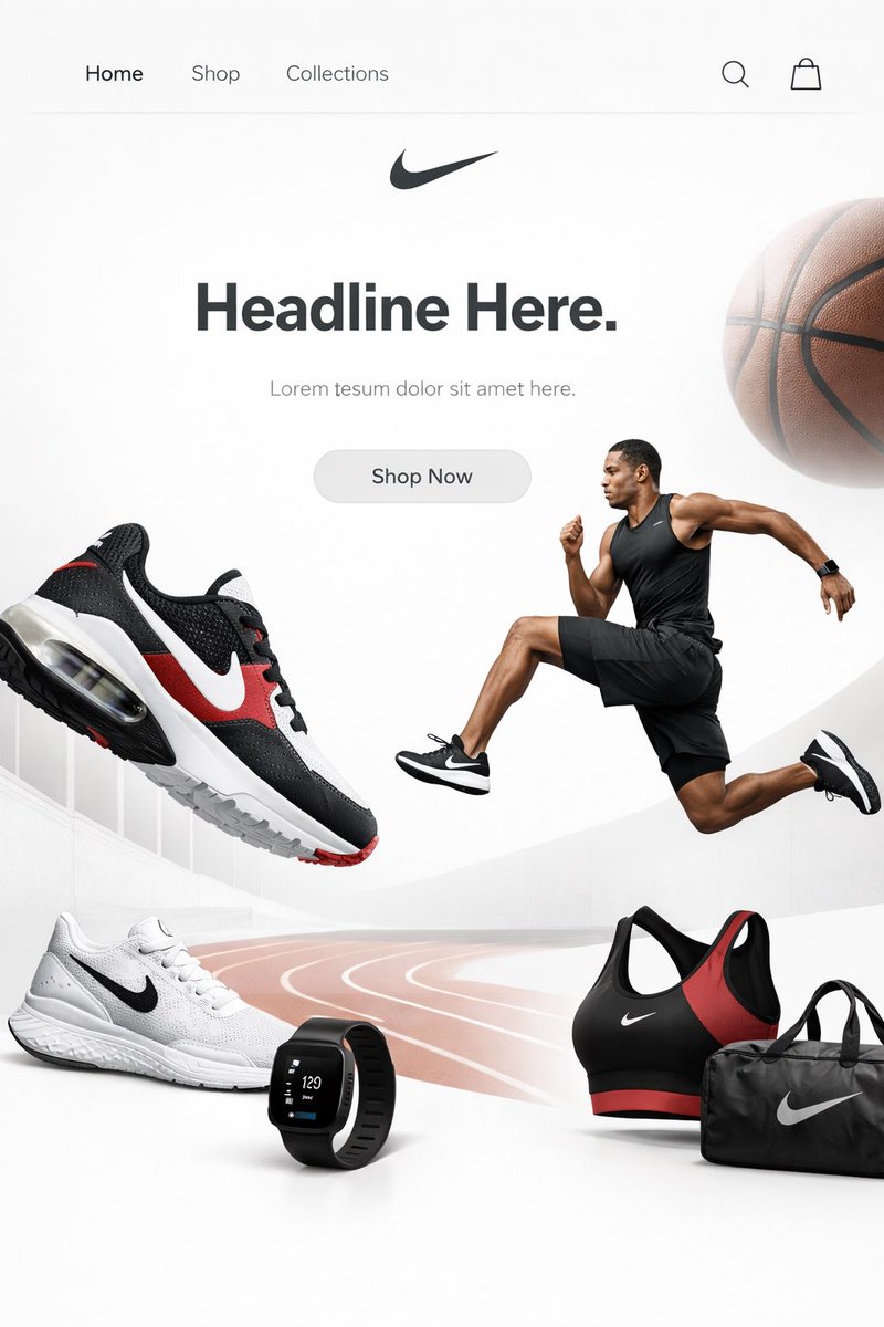 Apple Style Website Design for Nike