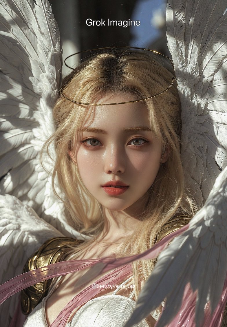 Hyper-Realistic K-Pop Idol Portrait of Angewomon