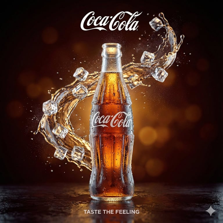 Hyper-Realistic Coca-Cola Commercial Photography Prompt