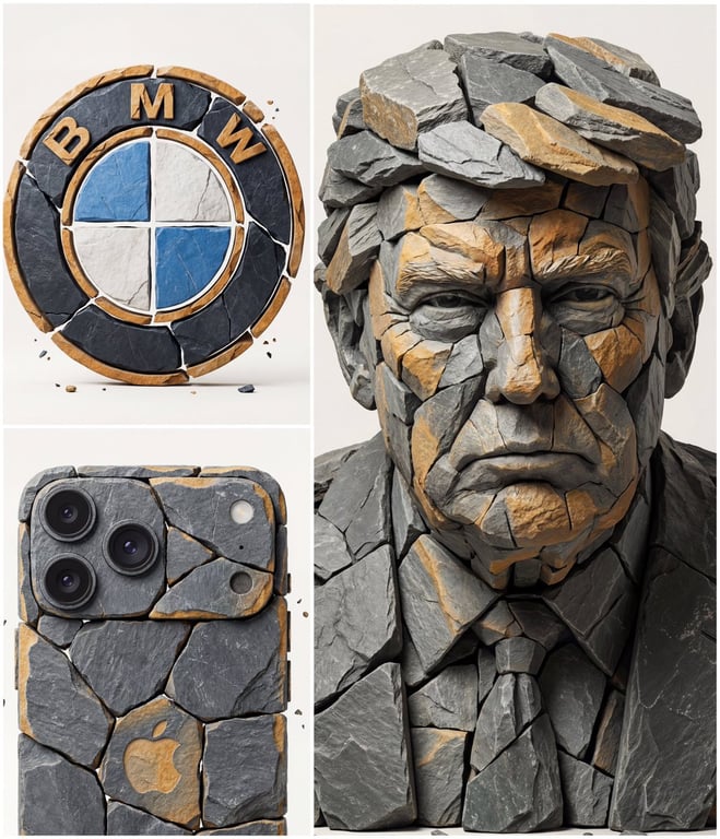Hyper-Real Fragmented Stone Assemblage Style Transfer