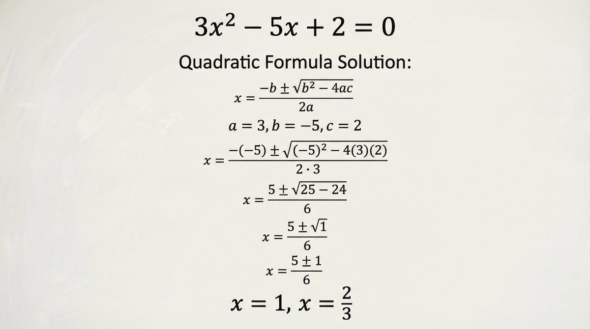 Symbolic Algebra Breakdown using Quadratic Formula
